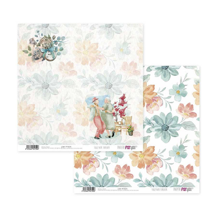 Papersforyou kit 12 papeles scrap PFY4260 Together Forver PAPERS FOR YOU CENTROARTESANO