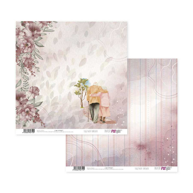 Papersforyou kit 12 papeles scrap PFY4260 Together Forver PAPERS FOR YOU CENTROARTESANO