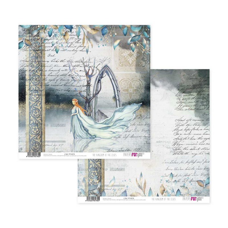 Papersforyou kit 12 papeles scrap PFY4577 The kingdom of the Elves PAPERS FOR YOU CENTROARTESANO