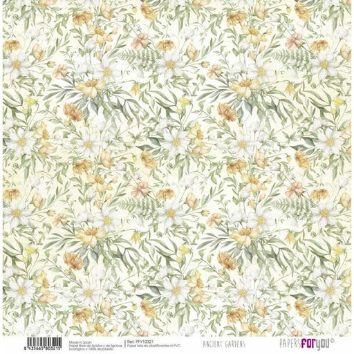 Papersforyou papel entelado scrap 30x30 PFY10321 Ancient Gardens PAPERS FOR YOU CENTROARTESANO