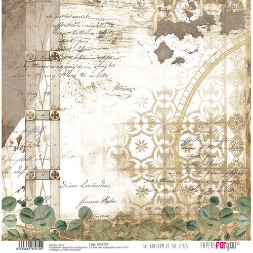 Papersforyou papel entelado scrap 30x30 PFY4707 The Kingdon of the leves PAPERS FOR YOU CENTROARTESANO