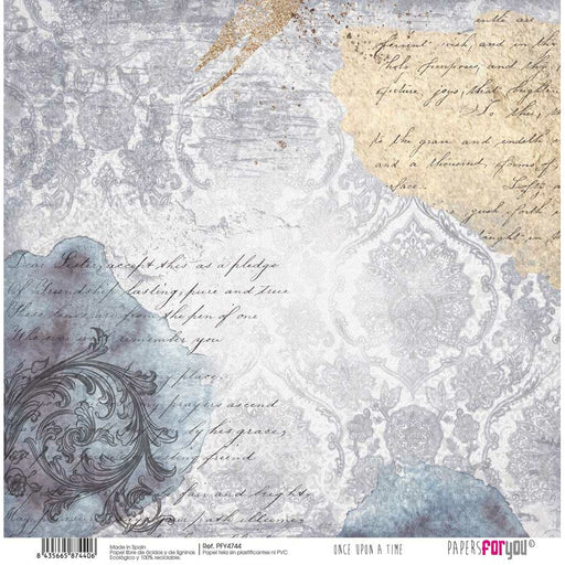 Papersforyou papel entelado scrap 30x30 PFY4744 Once upon a time PAPERS FOR YOU CENTROARTESANO