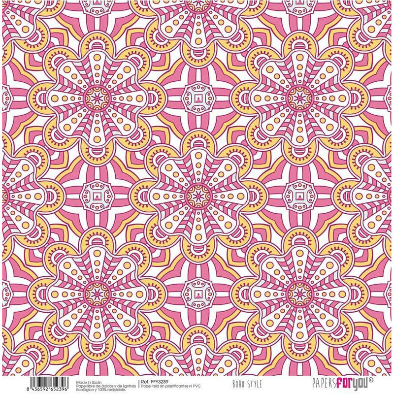 Papersforyou papel entelado scrap  Boho Style PFY-3239 PAPERS FOR YOU CENTROARTESANO