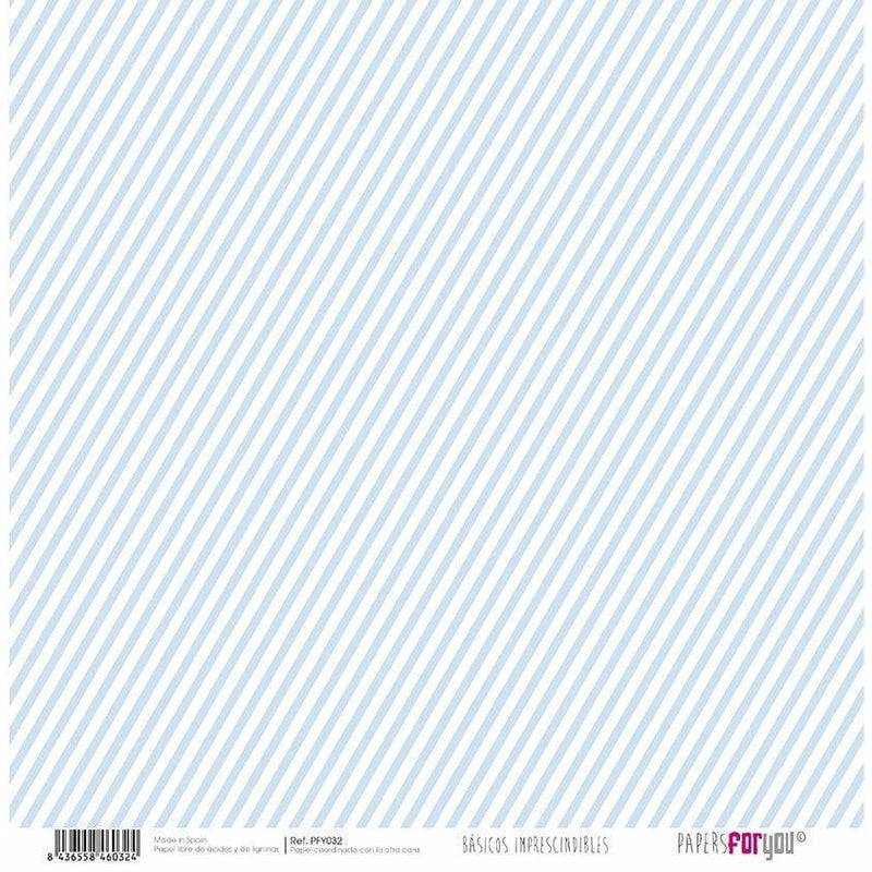 Papersforyou papel scrap  arabesco/azul bebe rayas  PFY-032 PAPERS FOR YOU CENTROARTESANO