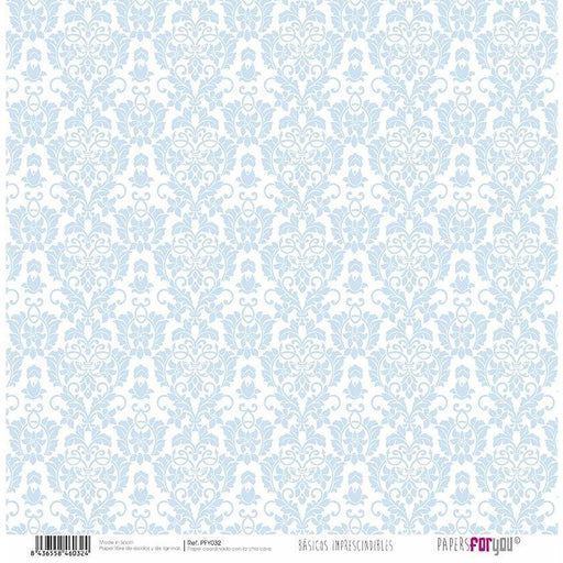 Papersforyou papel scrap  arabesco/azul bebe rayas  PFY-032 PAPERS FOR YOU CENTROARTESANO
