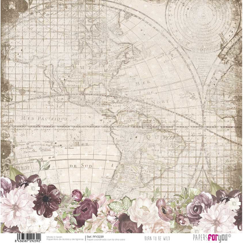 Papersforyou papel scrap Born to be wild PFY2239 PAPERS FOR YOU CENTROARTESANO
