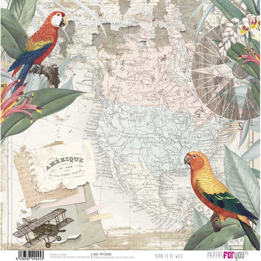 Papersforyou papel scrap Born to be wild PFY2245 PAPERS FOR YOU CENTROARTESANO