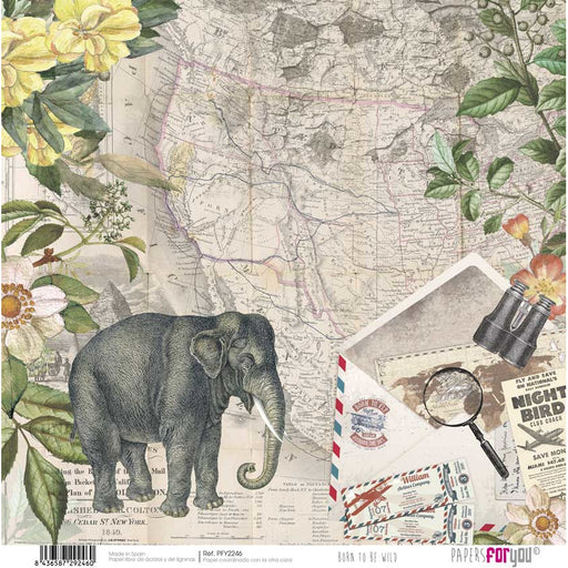 Papersforyou papel scrap Born to be wild PFY2246 PAPERS FOR YOU CENTROARTESANO