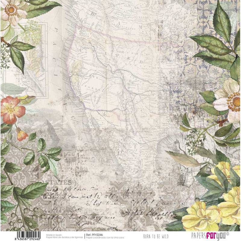 Papersforyou papel scrap Born to be wild PFY2246 PAPERS FOR YOU CENTROARTESANO