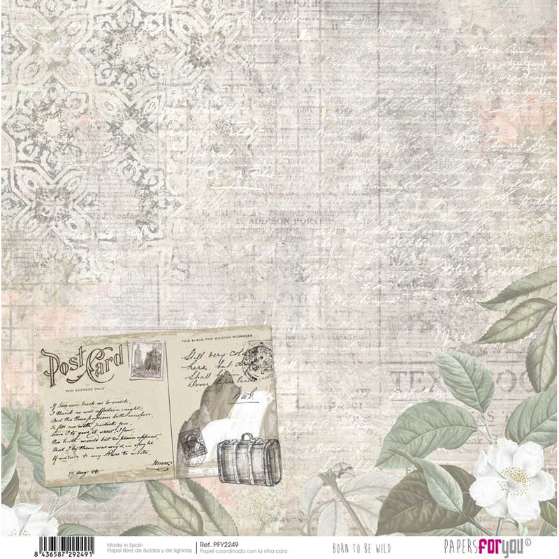 Papersforyou papel scrap Born to be wild PFY2249 PAPERS FOR YOU CENTROARTESANO