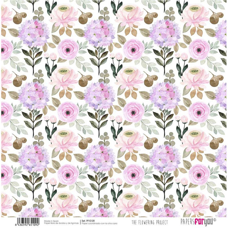 Papersforyou papel scrap  flowering project PFY-3109 PAPERS FOR YOU CENTROARTESANO