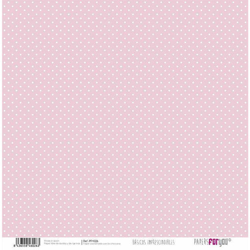 Papersforyou papel scrap  mini blanco/rosa bebe nubes  PFY-026 PAPERS FOR YOU CENTROARTESANO