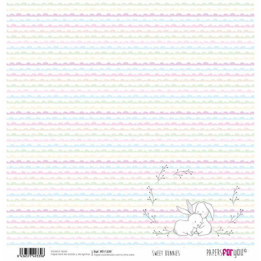 Papersforyou papel scrap sweet bunnies PFY1339 PEPERS FOR YOU CENTROARTESANO