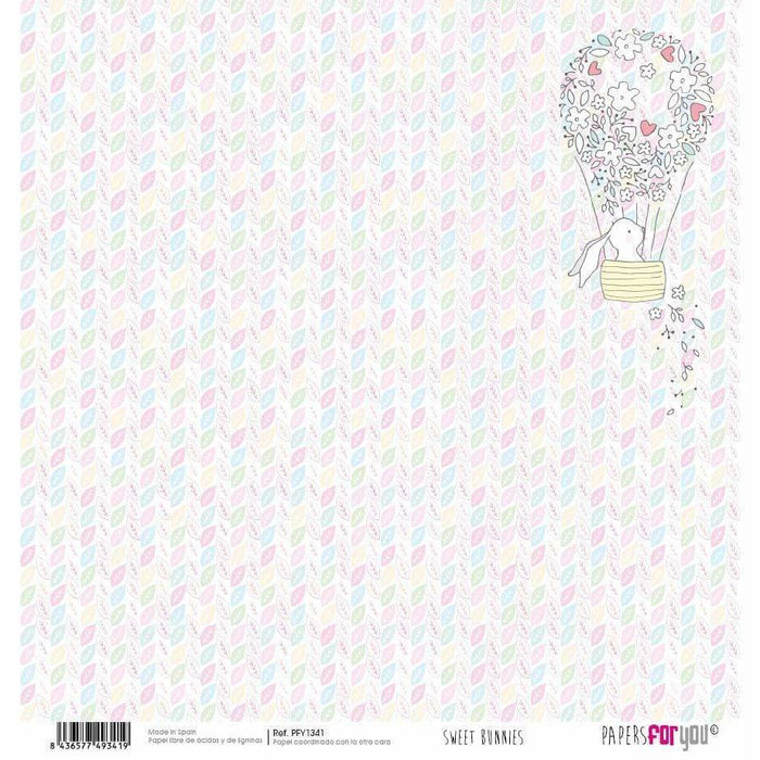 Papersforyou papel scrap sweet bunnies PFY1341 PEPERS FOR YOU CENTROARTESANO