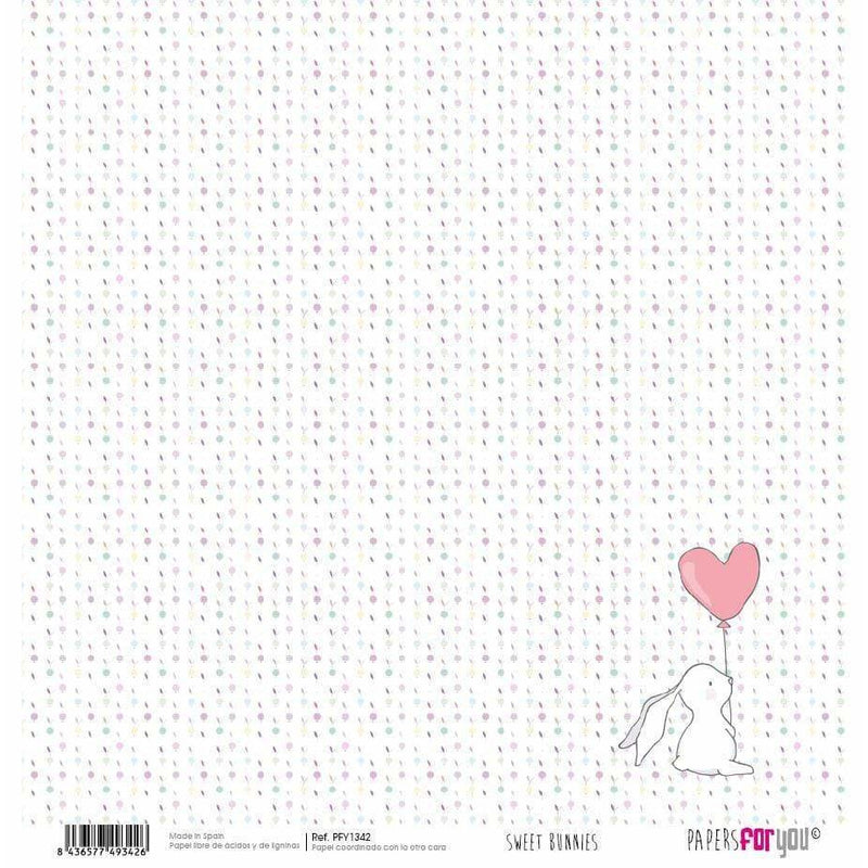 Papersforyou papel scrap sweet bunnies PFY1342 PEPERS FOR YOU CENTROARTESANO