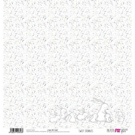 Papersforyou papel scrap sweet bunnies PFY1343 PEPERS FOR YOU CENTROARTESANO