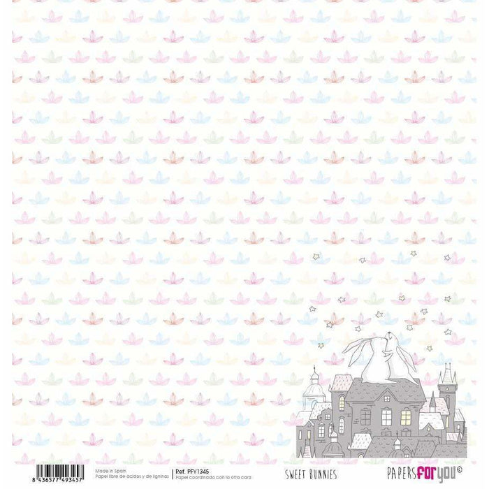 Papersforyou papel scrap sweet bunnies PFY1345 PEPERS FOR YOU CENTROARTESANO