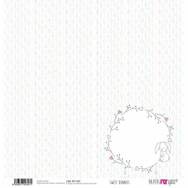 Papersforyou papel scrap sweet bunnies PFY1347 PEPERS FOR YOU CENTROARTESANO