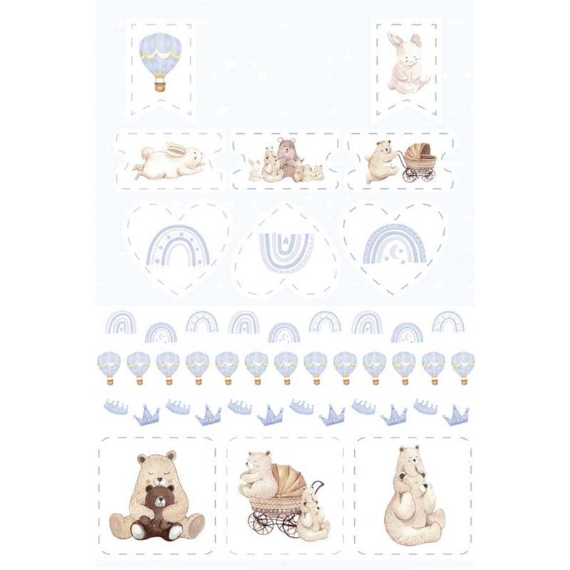 Papersforyou scrap PFY3223 pegatinas Baby boy World PAPERS FOR YOU CENTROARTESANO