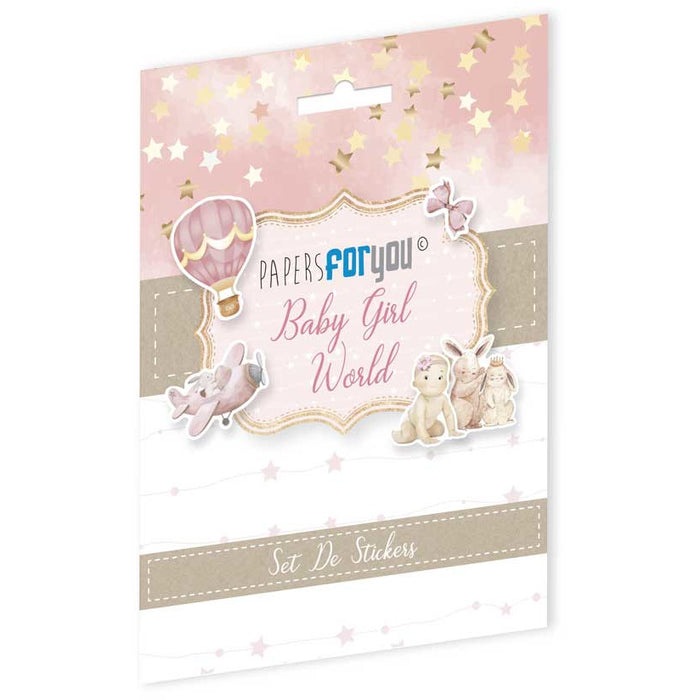 Papersforyou scrap pfyPFY3172 pegatinas Baby girl World PAPERS FOR YOU CENTROARTESANO