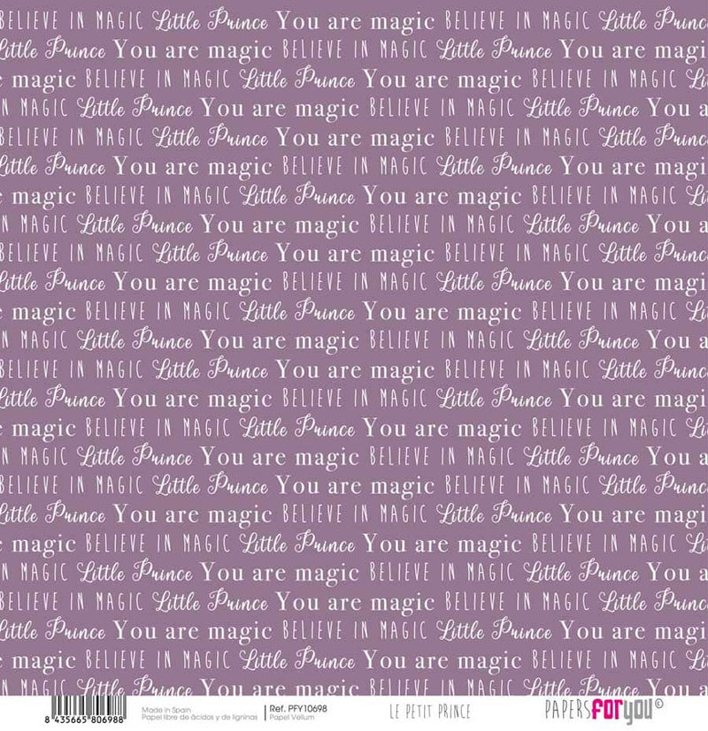 Papersforyou vellum scrap pfy10698 Le Petit Prince PAPERS FOR YOU CENTROARTESANO