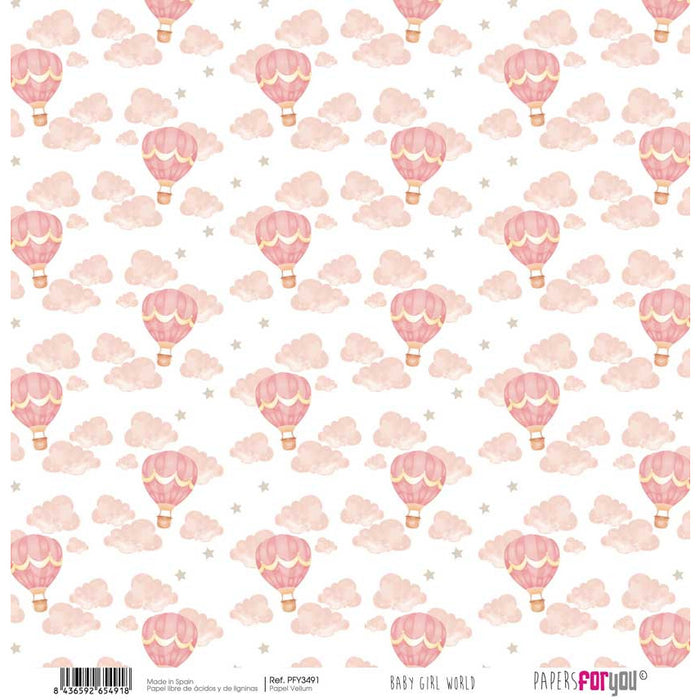 Papersforyou vellum scrap pfy3491 Baby girl World PAPERS FOR YOU CENTROARTESANO