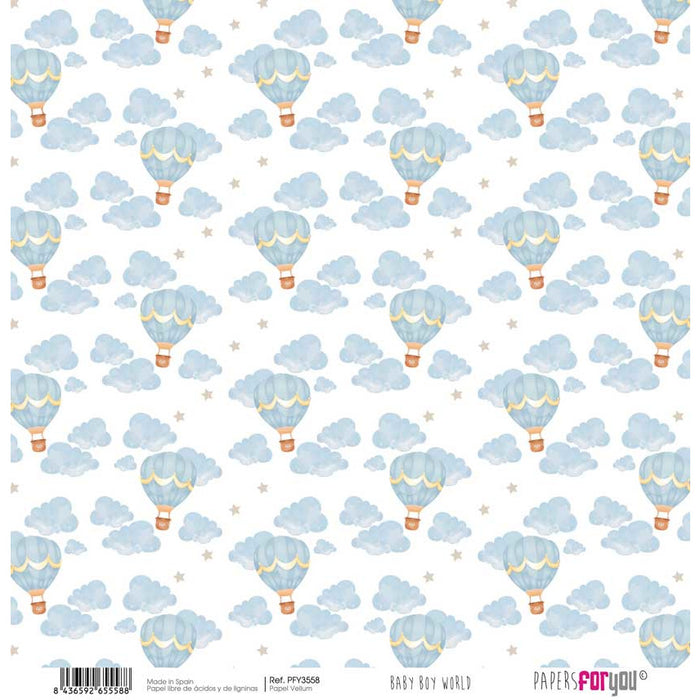 Papersforyou vellum scrap pfy3558 Baby Boy World PAPERS FOR YOU CENTROARTESANO