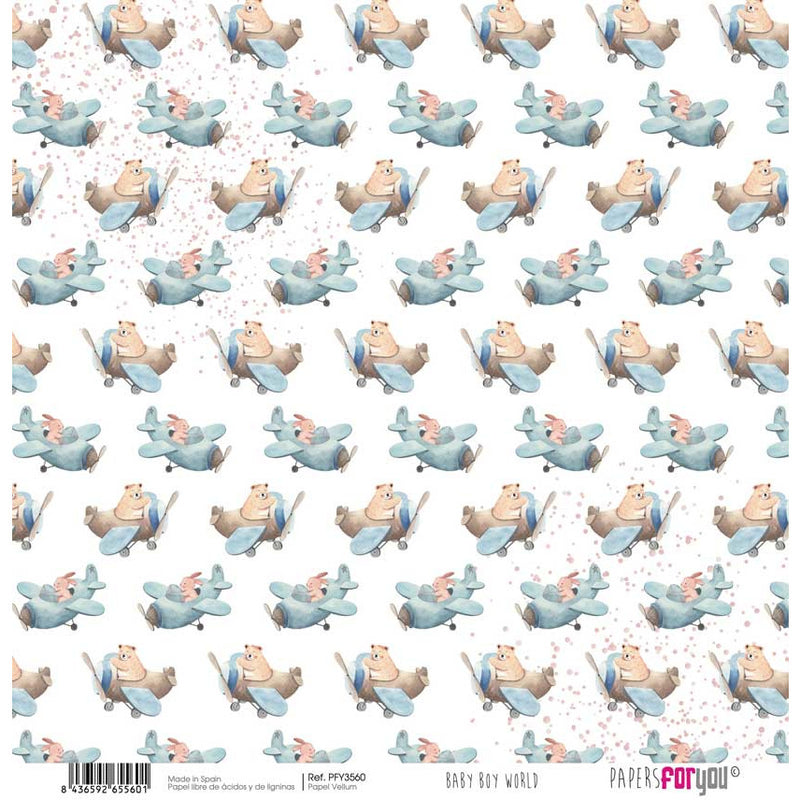 Papersforyou vellum scrap pfy3560 Baby Boy World PAPERS FOR YOU CENTROARTESANO