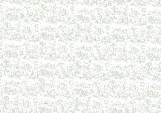 Tela encuadernación decorada 70x50cm PFY4301 Toile De Jouy globos verde menta PAPERS FOR YOU CENTROARTESANO