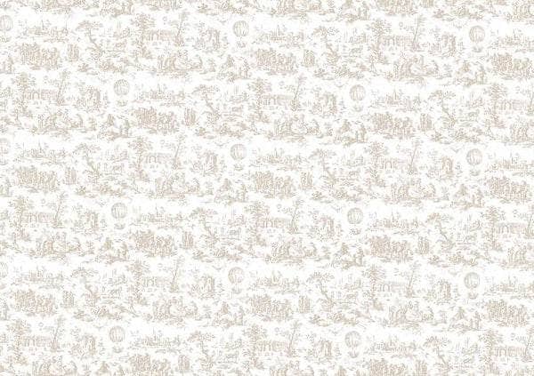 Tela encuadernación decorada 70x50cm PFY4322 Toile De Jouy globos tierra PAPERS FOR YOU CENTROARTESANO