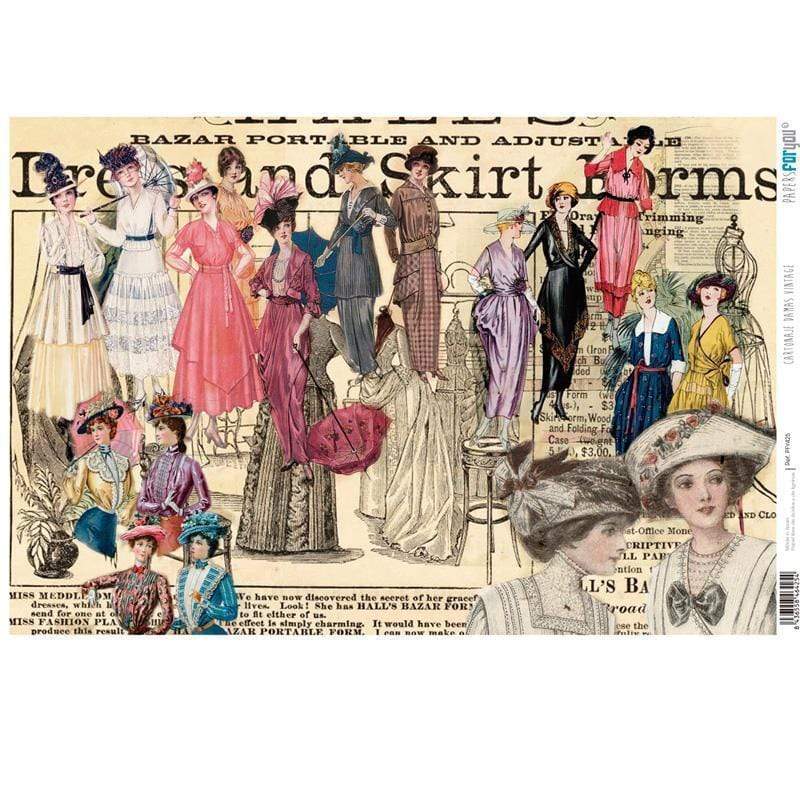 Papel cartonaje basic damas vintage PAPERS CENTROARTESANO