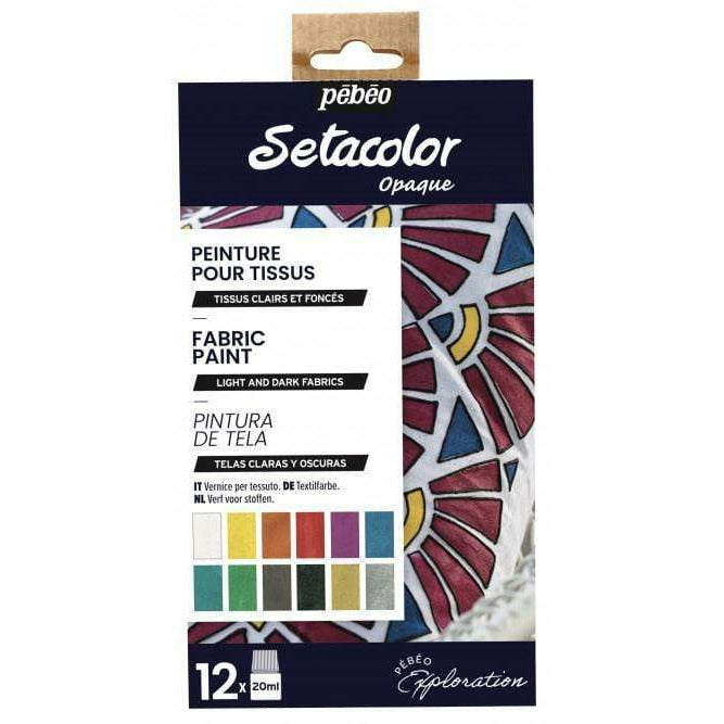 kit iniciacion pebeo setacolor 12x20ml P754406 PEBEO CENTROARTESANO