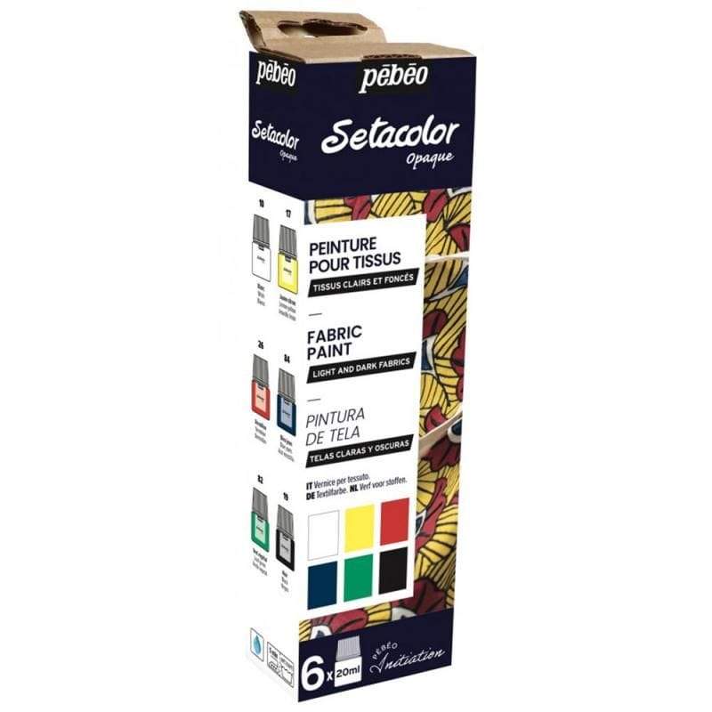 kit iniciacion pebeo setacolor 6x20ml P756481 PEBEO CENTROARTESANO