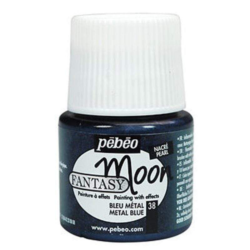 Pébéo fantaisie lune 45ml nº38 bleu métallique