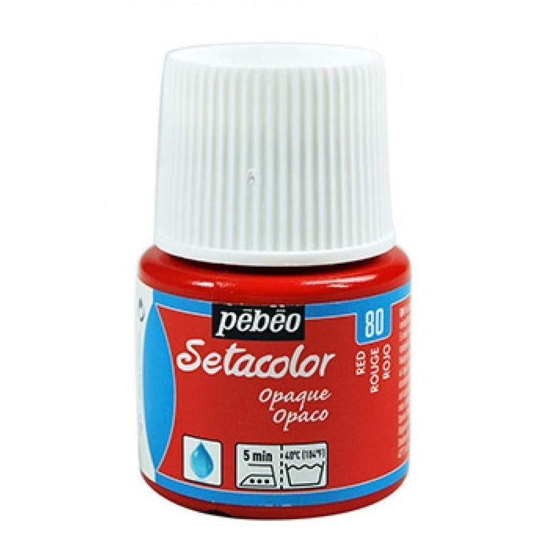 Pebeo Setacolor Opaco 45cc N║80 rojo PEBEO CENTROARTESANO