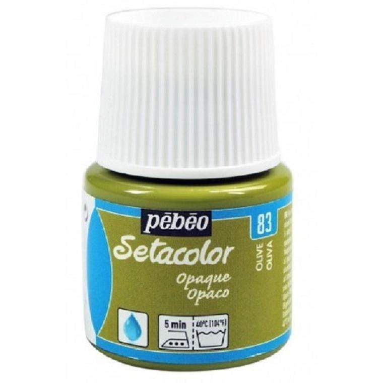 Pebeo Setacolor Opaco 45cc N║83 Verde oliva PEBEO CENTROARTESANO