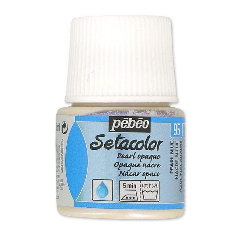 Pebeo Setacolor Opaco perlado 45cc N║95 azul nacarado PEBEO CENTROARTESANO