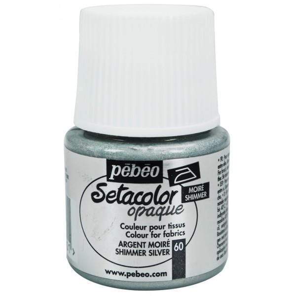Pebeo Setacolor Opaco tornasolado 45cc N║60 plata PEBEO CENTROARTESANO