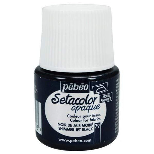 Pebeo Setacolor Opaco tornasolado 45cc N║79 Negro azabache PEBEO CENTROARTESANO