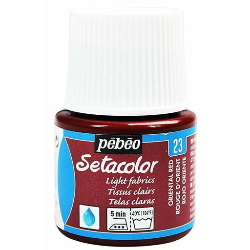 Pebeo Setacolor telas claras rojo de oriente pebeo CENTROARTESANO