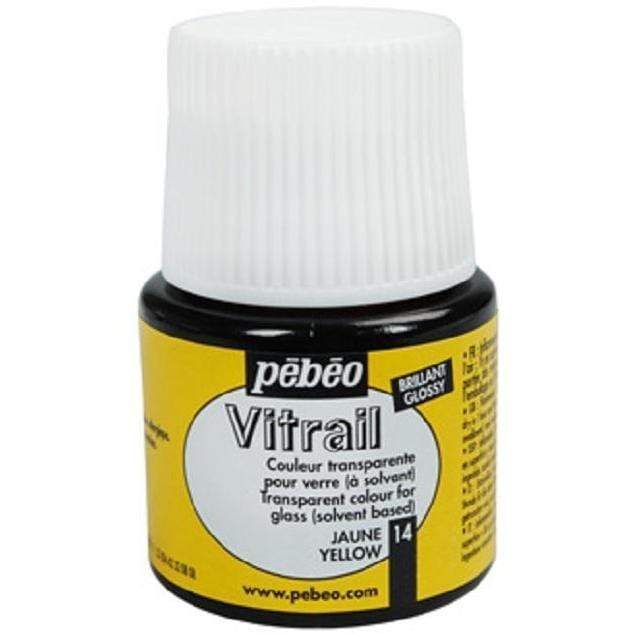 Pébéo Vitrail Stained Glass Paint - 45 Ml Bottle In Yellow, Solvent-Based For Glass & Metal - View #5