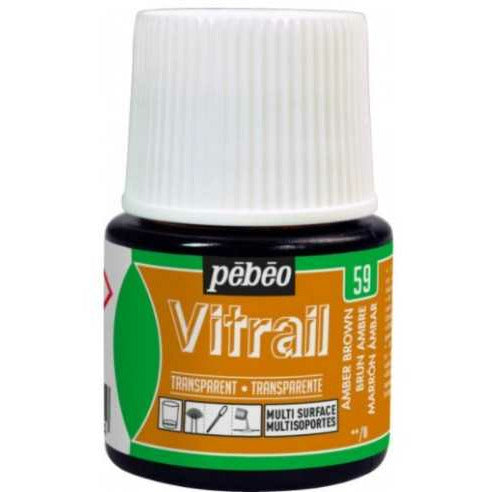 Pebeo Vitrail 050059 FL45ml Marron ambar PEBEO CENTROARTESANO
