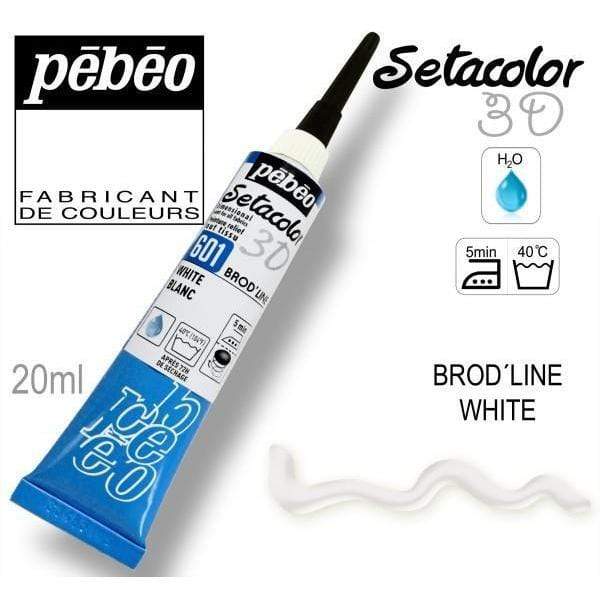 Setacolor 3D brod'line 20ml 601 blanco PEBEO CENTROARTESANO