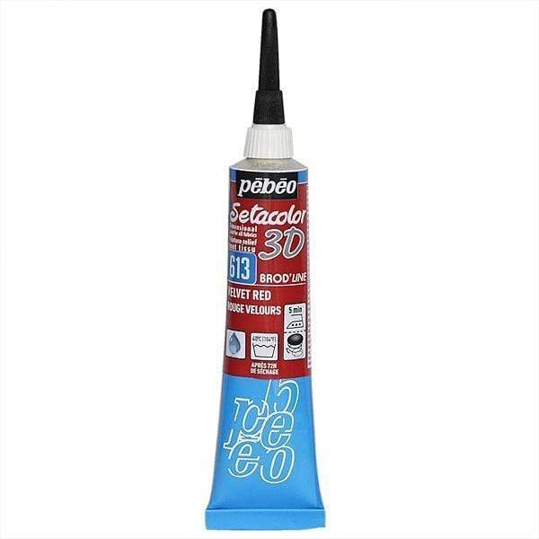 Setacolor 3D brod'line 20ml 613 rojo gamuza PEBEO CENTROARTESANO