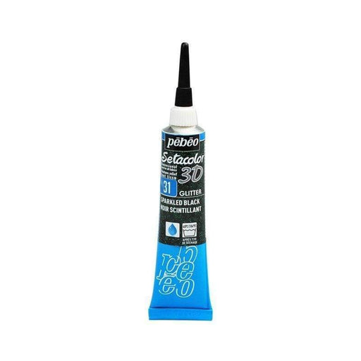 Setacolor 3D glitter 20ml 31 negro PEBEO CENTROARTESANO