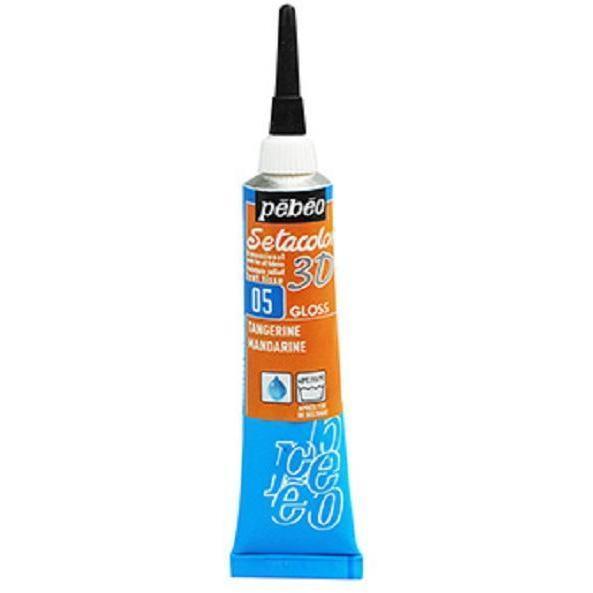 Setacolor 3D gloss 20ml 05 mandarina PEBEO CENTROARTESANO
