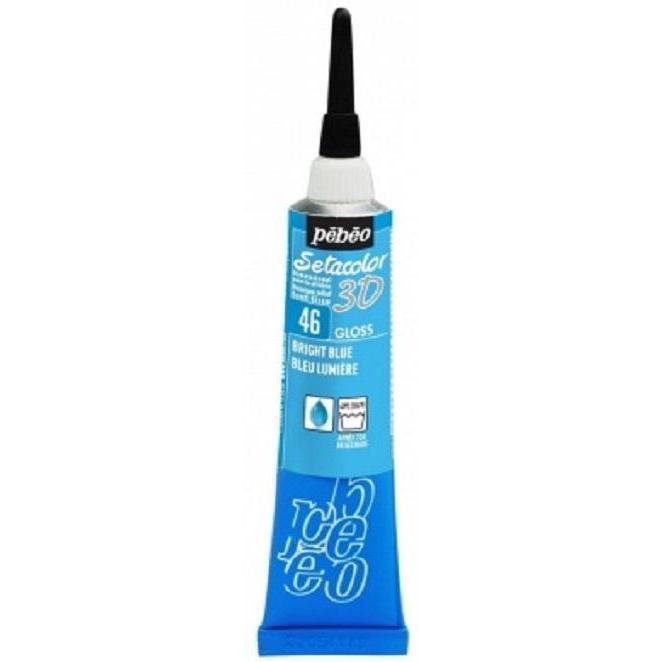 Setacolor 3D gloss 20ml 46 azul brillante PEBEO CENTROARTESANO
