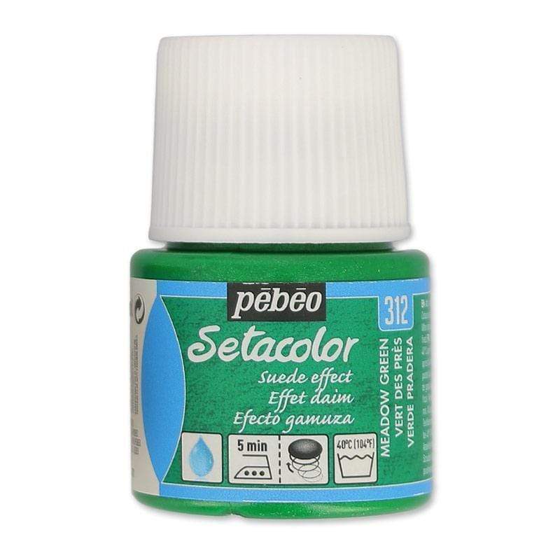 Setacolor gamuza 45ml 312 verde pradera PEBEO CENTROARTESANO