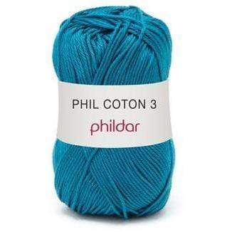 Phildar ovillo hilo algodon 50gr 3" 1260060 azul pacifico PHILDAR CENTROARTESANO