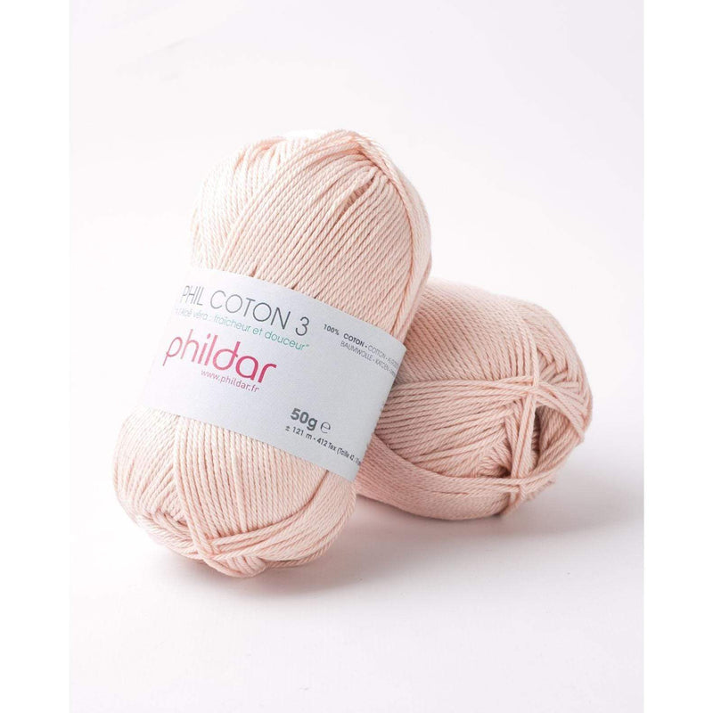 "Phildar ovillo hilo algodon 50gr 3"" 1101136 lait de rose" PHILDAR CENTROARTESANO